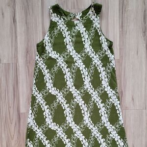 Green and White Hamakua Puakenikeni Dress